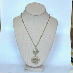 Lucky Brand Double Pendant Long Chain Necklace NWT